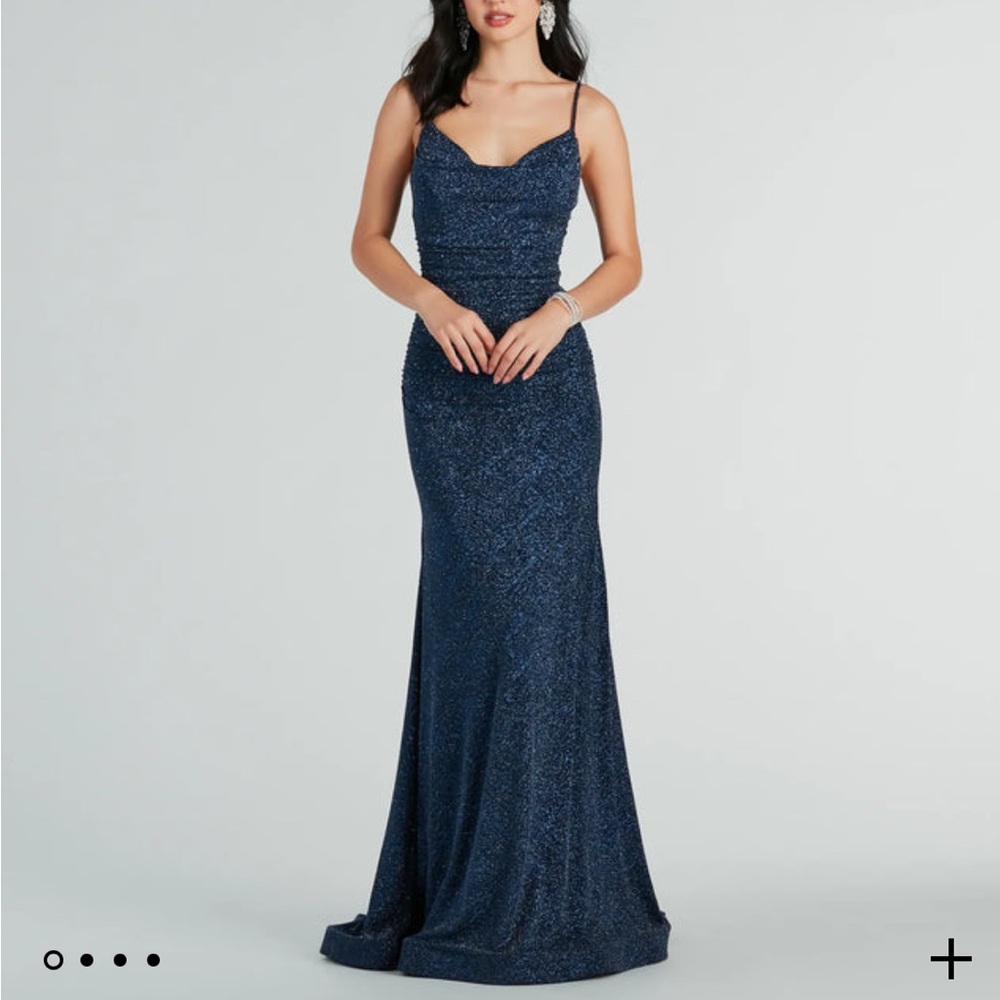 Navy Windsor Dress & Shawl